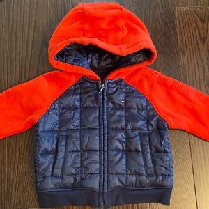 Tommy Hilfiger Zipper Hoodie Lined Jacket ; 12-18 months